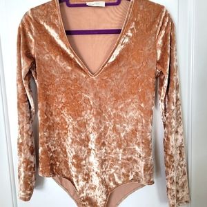 Crush velvet bodysuit
